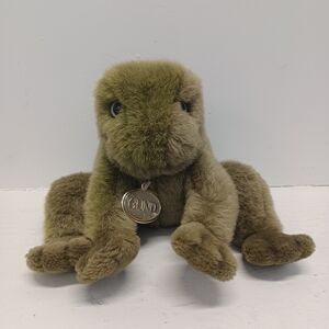 Gund 1985 Bullfrog Plush Stuffed Frog Rattle Shaking Makes Croaking Sound